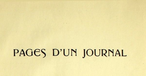 Pages d'un journal