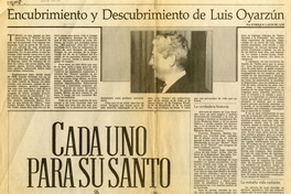 Encubrimiento y descubrimiento de Luis Oyarzún