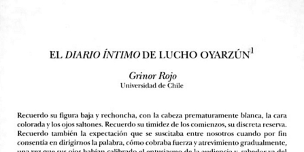 El diario íntimo de Lucho Oyarzún