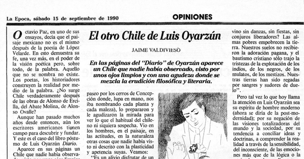 El otro Chile de Luis Oyarzún