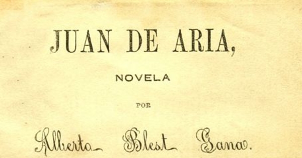 Juan de Aria : novela