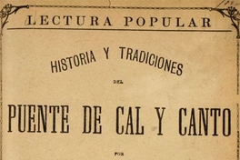 Portada de Historia i tradiciones del Puente de Cal y Canto