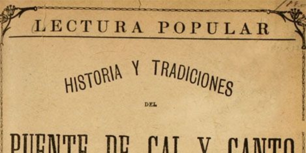 Portada de Historia i tradiciones del Puente de Cal y Canto