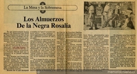 Los almuerzos de la negra Rosalía