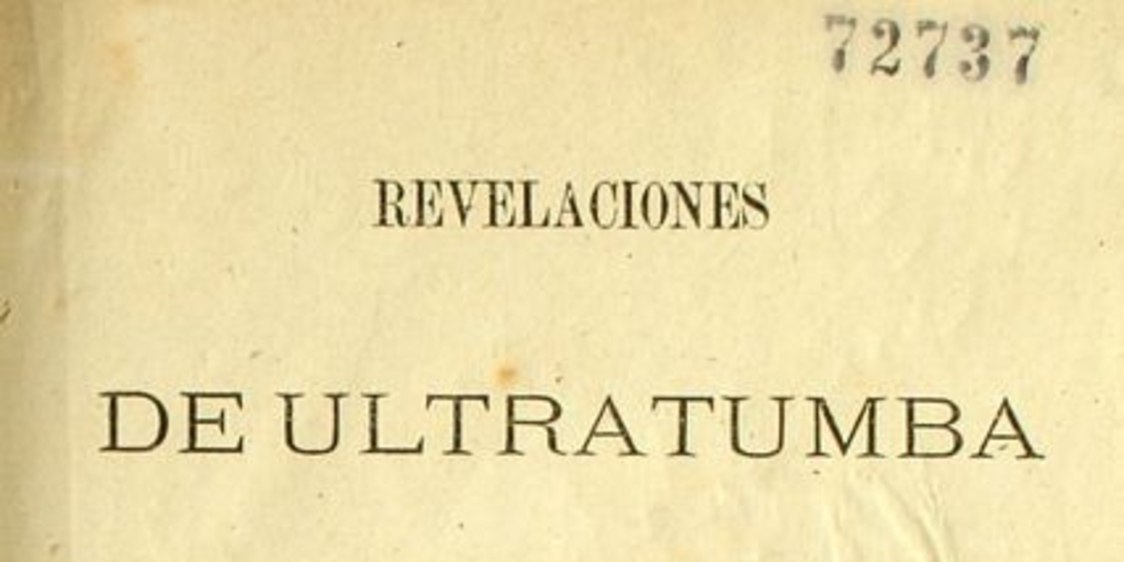 Revelaciones de ultratumba : novela orijinal