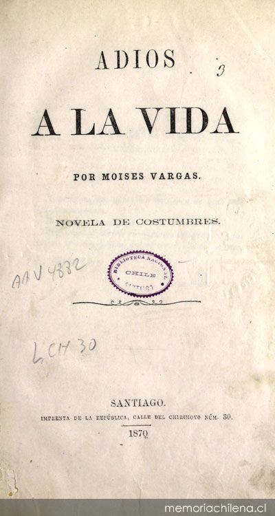 Adiós a la vida : novela de costumbres