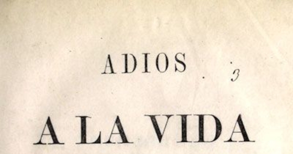 Adiós a la vida : novela de costumbres