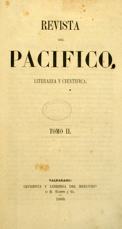 Portada de Revista del Pacífico: tomo 2, 1860