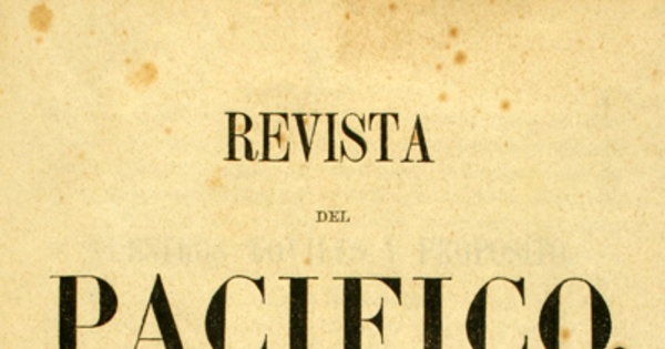 Portada de Revista del Pacífico: tomo 2, 1860