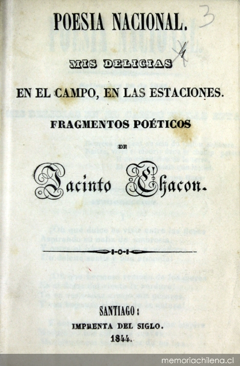 Mis delicias en el campo, en las estaciones : fragmentos poéticos