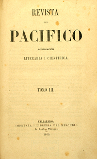Portada de Revista del Pacífico: tomo 3, 1860