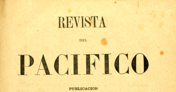 Portada de Revista del Pacífico: tomo 3, 1860