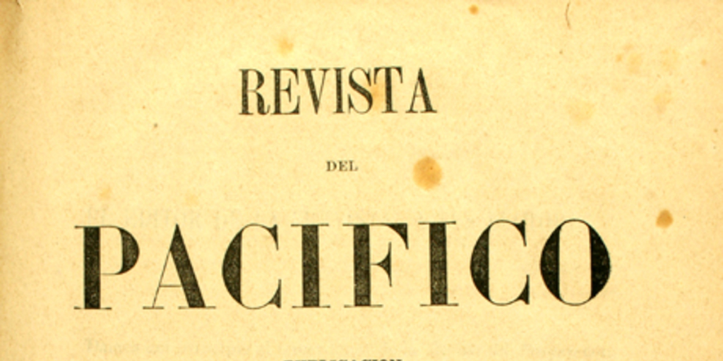 Portada de Revista del Pacífico: tomo 3, 1860