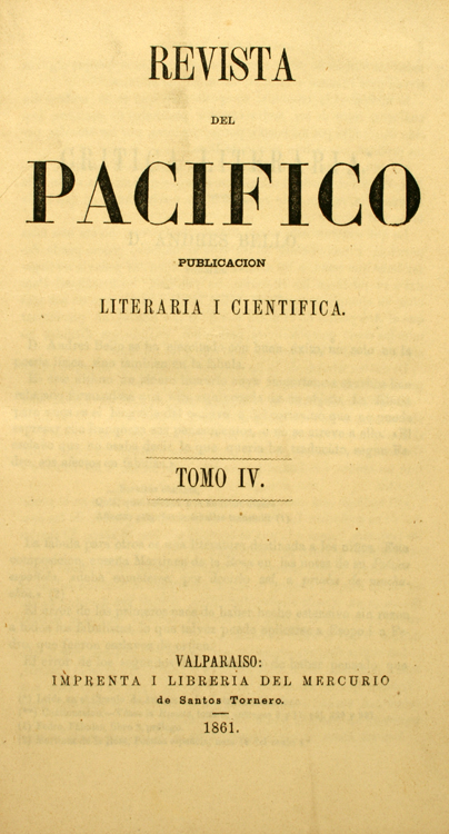 Portada de Revista del Pacífico: tomo 4, 1861