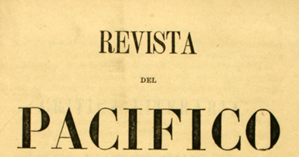Portada de Revista del Pacífico: tomo 4, 1861