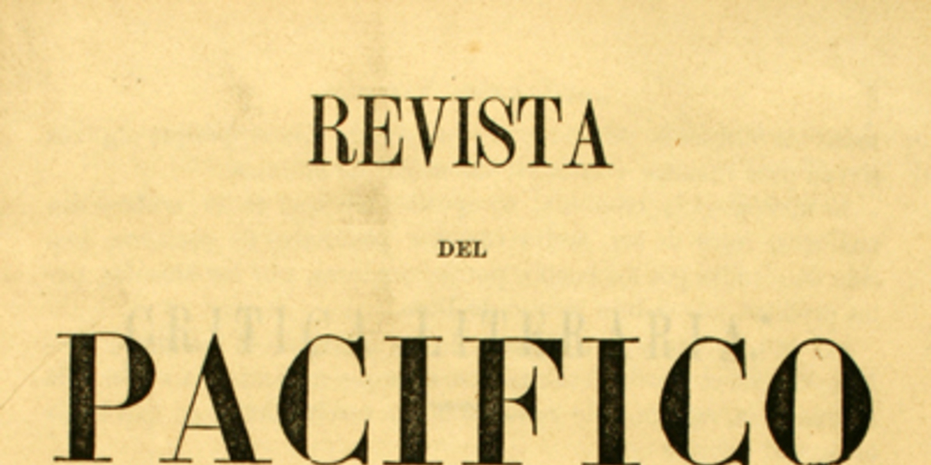 Portada de Revista del Pacífico: tomo 4, 1861