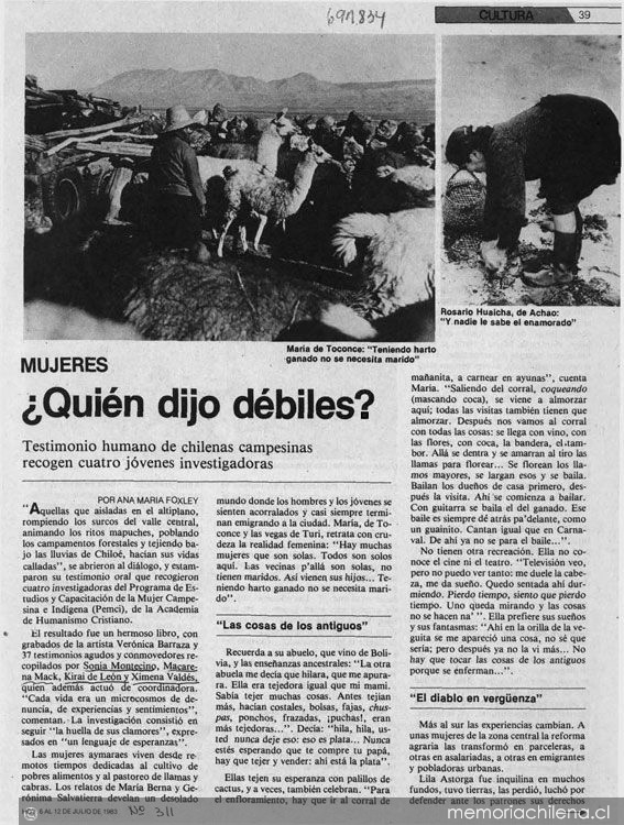 ¿Quién dijo débiles? : mujeres