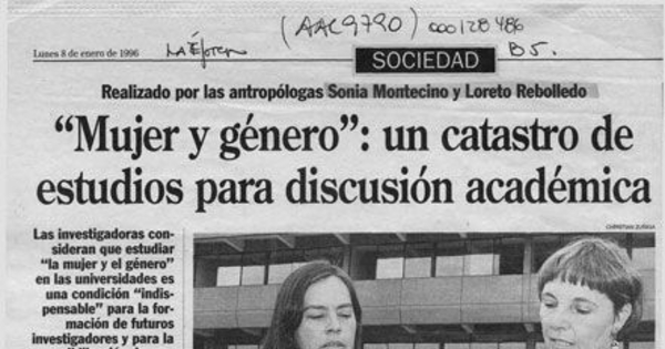 "Mujer y género", un catastro de estudios para discusión académica