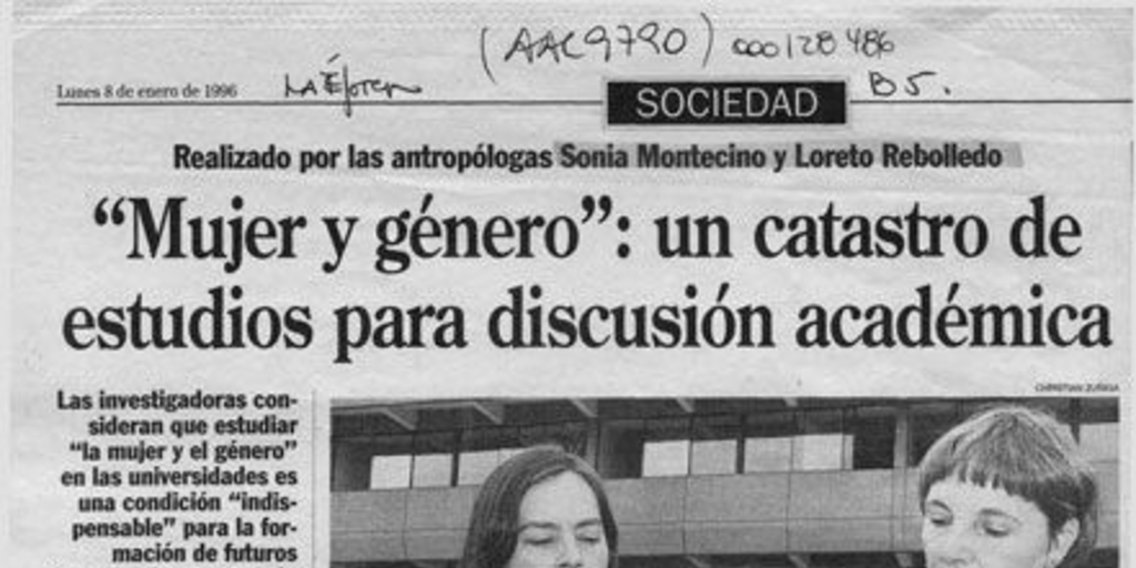 "Mujer y género", un catastro de estudios para discusión académica