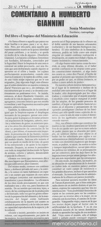 Comentario a Humberto Giannini