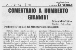 Comentario a Humberto Giannini