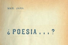 ¿Poesias...?