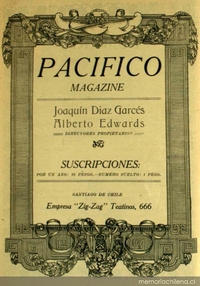 Aviso de suscripción a Pacífico Magazine, marzo 1913