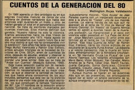 Cuentos de la generación del 80