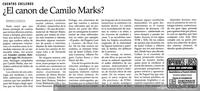 ¿El canon de Camilo Marks?