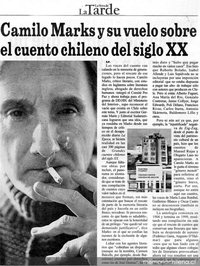 Camilo Marks y su vuelo sobre el cuento chileno del siglo XX