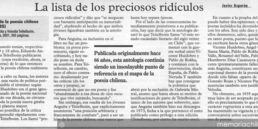 La lista de los preciosos ridículos