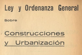 Ley y Ordenanza General sobre Construcciones y Urbanización