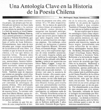 Una antología clave en la historia de la poesía chilena