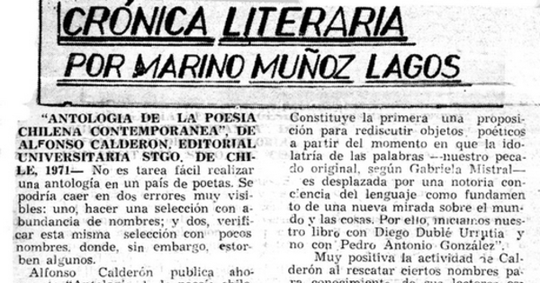 Antología de la poesía chilena contemporánea