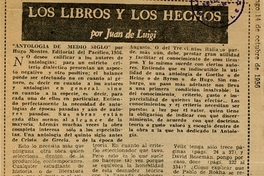 Los libros y los hechos: antología de medio siglo