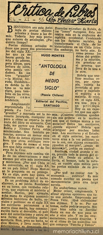 Crítica de libros: Antología de medio siglo