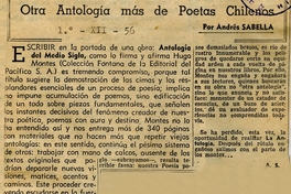 Otra antología más de poetas chilenos