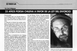 25 años poesía chilena a favor de la ley de divorcio