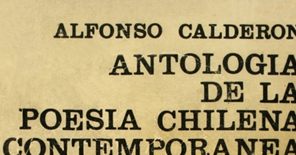 Antología de la poesía chilena contemporánea