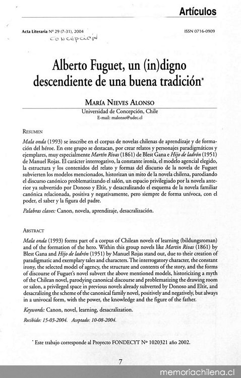 Alberto Fuguet, un (in)digno descendiente de una buena tradición