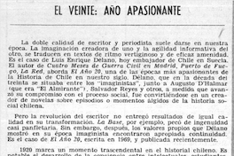 El veinte, año apasionante