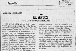 El año 20 de Luis Enrique Délano
