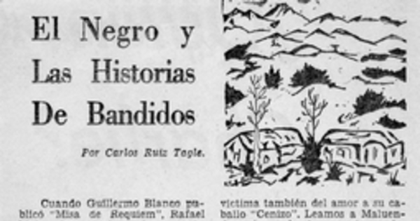 El negro y las historias de bandidos