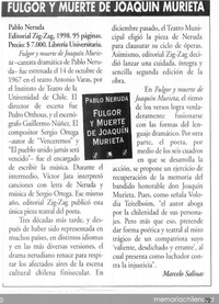 Fulgor y muerte de Joaquín Murieta