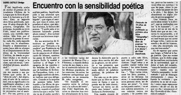 Encuentro con la sensiblidad poética