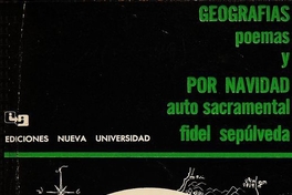 Geografías :   poemas ; y, Por navidad : auto sacramental