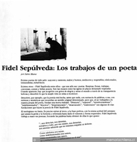 Fidel Sepúlveda, los trabajos de un poeta