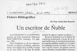 Un escritor de Ñuble