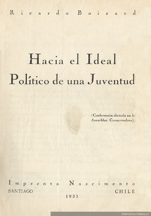 Hacia el ideal político de una juventud