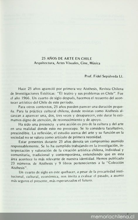 25 años de arte en Chile